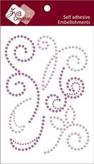 Zva Creative - Imagine - Lavender Crystal & Pearl  (sold in 3's)