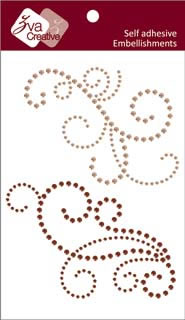 Zva Creative - Imposing - Champagne/Chocolate Crystal  (sold in 3's)