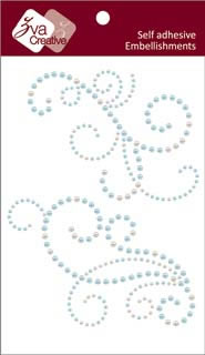 Zva Creative - Imposing - Soft blue/White Pearl  (sold in 3's)