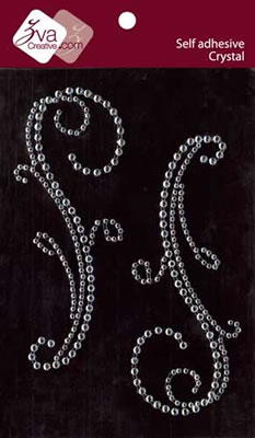 Zva Creative - Symmetrical Flourishes A - Clear  (sold in 3's)