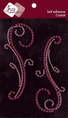 Zva Creative - Symmetrical Flourishes A - Pink/Rose  (sold in 3's)