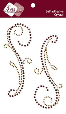 Zva Creative - Symmetrical Flourishes A - Coffee/Chocolate  (sold in 3's)