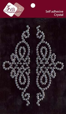 Zva Creative - Symmetrical Flourishes B - Clear  (sold in 3's)