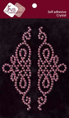 Zva Creative - Symmetrical Flourishes B - Pink  (sold in 3's)