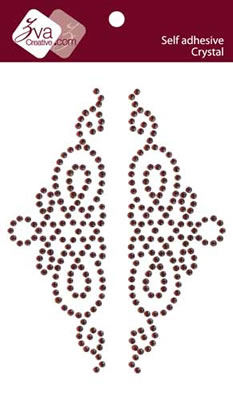 Zva Creative - Symmetrical Flourishes B - Chocolate  (sold in 3's)