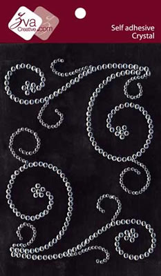 Zva Creative - Symmetrical Flourishes C - Clear  (sold in 3's)