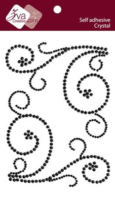 Zva Creative - Symmetrical Flourishes C - Jet  (sold in 3's)
