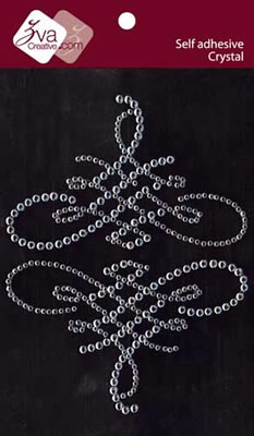 Zva Creative - Symmetrical Flourishes D - Clear  (sold in 3's)