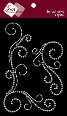 Zva Creative - Double Flourishes A - Clear  (sold in 3's)