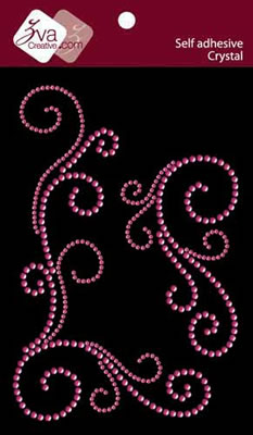 Zva Creative - Double Flourishes A - Rosy Pink  (sold in 3's)