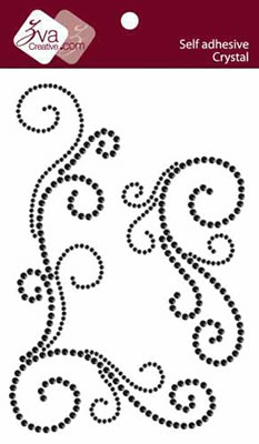 Zva Creative - Double Flourishes A - Jet  (sold in 3's)