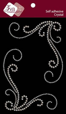 Zva Creative - Symmetrical Flourishes E - Clear  (sold in 3's)