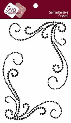Zva Creative - Symmetrical Flourishes E - Jet  (sold in 3's)