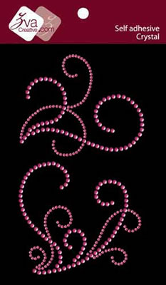 Zva Creative - Double Flourishes B - Rosy Pink  (sold in 3's)