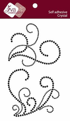 Zva Creative - Double Flourishes B - Jet  (sold in 3's)