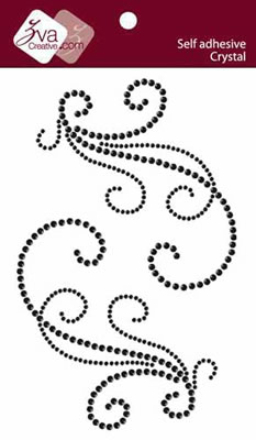 Zva Creative - Symmetrical Flourishes G - Jet  (sold in 3's)