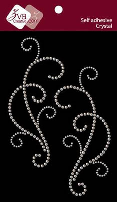 Zva Creative - Symmetrical Flourishes H - Clear  (sold in 3's)