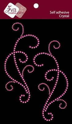 Zva Creative - Symmetrical Flourishes H - Rosy Pink  (sold in 3's)