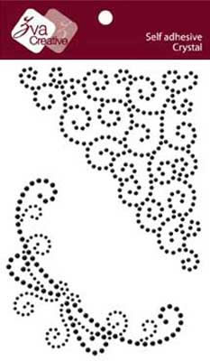 Zva Creative - Magnificent Flourishes - Jet  (sold in 3's)