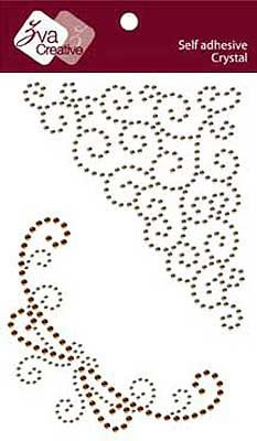 Zva Creative - Magnificent Flourishes - Champagne/Chocolate  (sold in 3's)