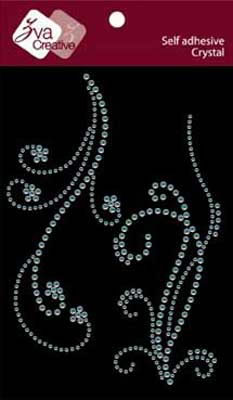 Zva Creative - Fire & Ice Flourishes - Iridescent Clear Shimmering  (sold in 3's)
