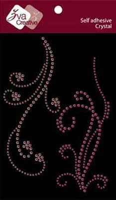 Zva Creative - Fire & Ice Flourishes - Pink/Rose  (sold in 3's)