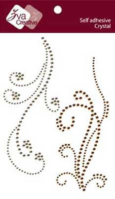 Zva Creative - Fire & Ice Flourishes - Champagne/Chocolate  (sold in 3's)
