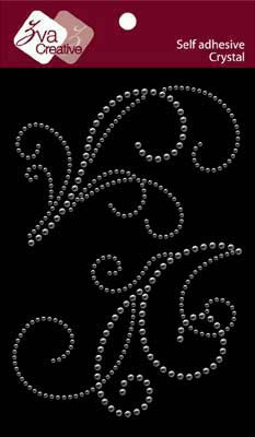 Zva Creative - Double Flourishes C - Clear  (sold in 3's)