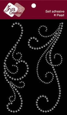 Zva Creative - Double Flourishes D - Clear  (sold in 3's)