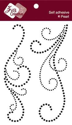 Zva Creative - Double Flourishes D - Jet  (sold in 3's)