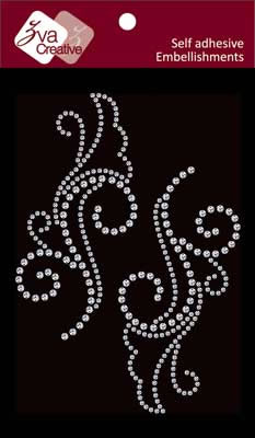 Zva Creative - Flourishes - Clear Crystal  (sold in 3's)