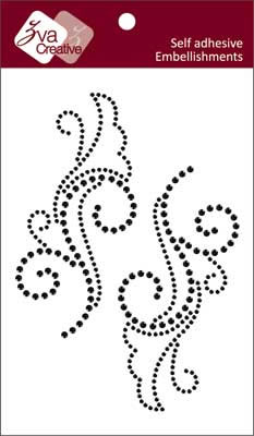 Zva Creative - Flourishes  Jet Crystal  PREORDER     (sold in 3's)