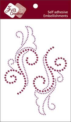 Zva Creative - Flourishes - Lavender/Grape Crystal  (sold in 3's)