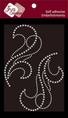 Zva Creative - Flourishes - Clear Crystal  (sold in 3's)