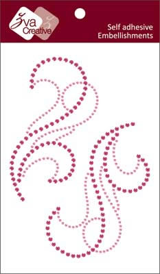 Zva Creative - Flourishes  Pink/Rosy Crystal  PREORDER     (sold in 3's)