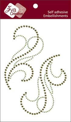 Zva Creative - Flourishes  Lime/Olive Crystal  PREORDER     (sold in 3's)