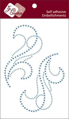 Zva Creative - Flourishes  Ice Blue Crystal  PREORDER (sold in 3's)