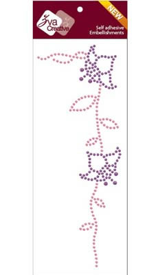 Zva Creative - Glory - Grape/Pink Crystal/Pearl  (sold in 3's)