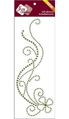 Zva Creative - Delightful - Olive Crystal  (sold in 3's)