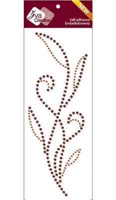 Zva Creative - Lush - Chocolate/Orange Crystal  (sold in 3's)