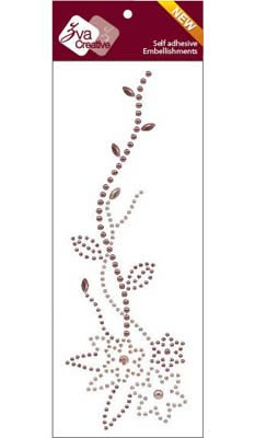 Zva Creative - Lively - Chocolate/Taupe/Champagne Crystal/Pearl  (sold in 3's)