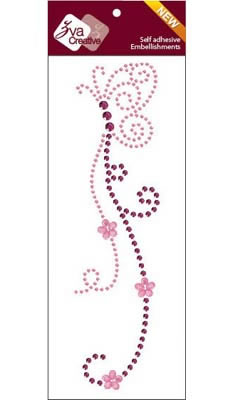 Zva Creative - Flutter - Grape/Pink Crystal  (sold in 3's)