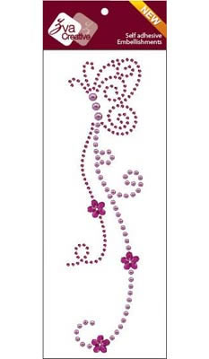 Zva Creative - Flutter - Grape Crystal/Pearl  (sold in 3's)