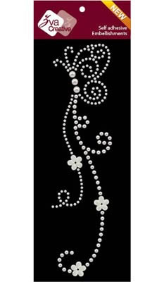 Zva Creative - Flutter - White Pearl  (sold in 3's)