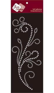 Zva Creative - Flourishing - Clear Crystal  (sold in 3's)