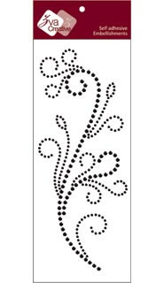 Zva Creative - Flourishing - Jet Crystal  (sold in 3's)