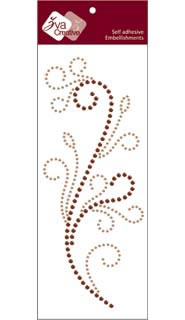 Zva Creative - Flourishing - Champagne/Chocolate Crystal  (sold in 3's)