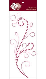 Zva Creative - Flourishing - Pink/Rosy Crystal  (sold in 3's)