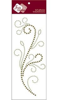 Zva Creative - Flourishing - Lime/Olive Crystal  (sold in 3's)