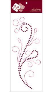 Zva Creative - Flourishing - Pink/Grape Crystal  (sold in 3's)